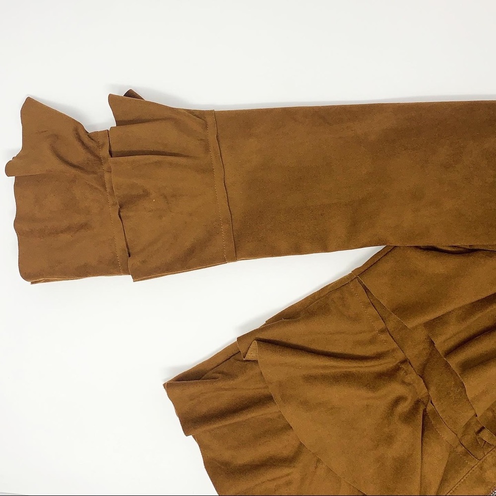 INC International Concepts Brown Ruffled Jacket - Picture 2 of 4